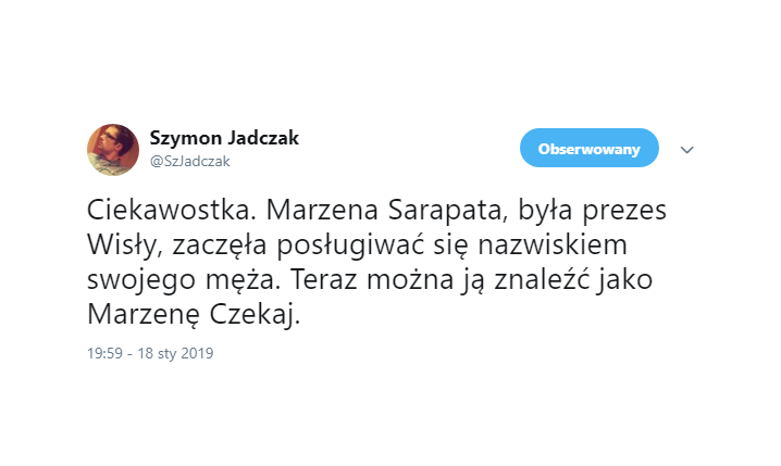 Marzena Sarapata posługuje się NOWYM nazwiskiem